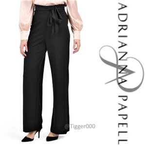ADRIANNA PAPELL Crepe Satin Bow Dress Pants